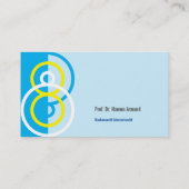 Abstrakte runde Logo-blaugelbe Visitenkarte (Rückseite)