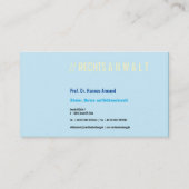 Abstrakte runde Logo-blaugelbe Visitenkarte (Vorderseite)