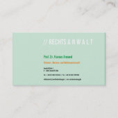 Abstrakte runde Logo-grün-orangefarbene Visitenkar Visitenkarte (Vorderseite)