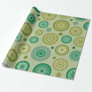 Abstrakte runde Ornamente nahtloses Vintage-Muster Geschenkpapier