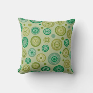 Abstrakte runde Ornamente nahtloses Vintage-Muster Kissen