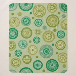 Abstrakte runde Ornamente nahtloses Vintage-Muster Sherpadecke