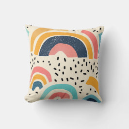 Abstrakte Rundformen mit Bindestrichen Kissen