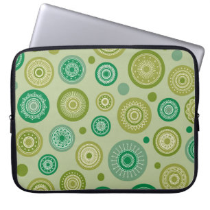 Abstrakte Rundschmuck nahtlos Vintag. Laptopschutzhülle