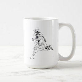 Abstrakte Runner Sketch Kaffeetasse
