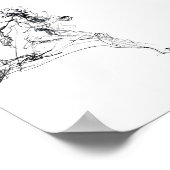 Abstrakte Runner Sketch Poster (Ecke)