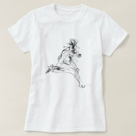 Abstrakte Runner Sketch T-Shirt