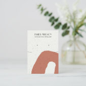 ABSTRAKTE RUSSCHALTFLÄCHE KERAMIK VISITENKARTE (Stehend Vorderseite)