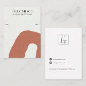 ABSTRAKTE RUST-KERAMIK NOKLACE BRACELET-DISPLAY VISITENKARTE (Vorne/Hinten)