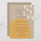 ABSTRAKTE RUST ORANGE KRAFT SCANDI WEDING INVITE DANKESKARTE (Vorne/Hinten)
