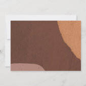 Abstrakte Rust Orange Leafy Foliage Hochzeit Dankeskarte (Rückseite)