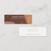 Abstrakte Rust Orange Leafy Stuck Earring Display Mini Visitenkarte (Vorne/Hinten)