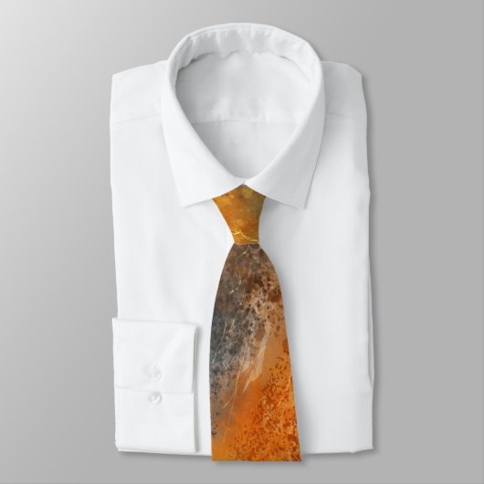 Abstrakte Rust Orange und Gray Neckties Neck Tie Krawatte (Gebunden)