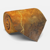 Abstrakte Rust Orange und Gray Neckties Neck Tie Krawatte (Gerollt)