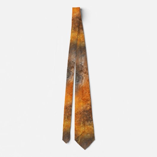 Abstrakte Rust Orange und Gray Neckties Neck Tie Krawatte (Rückseite)