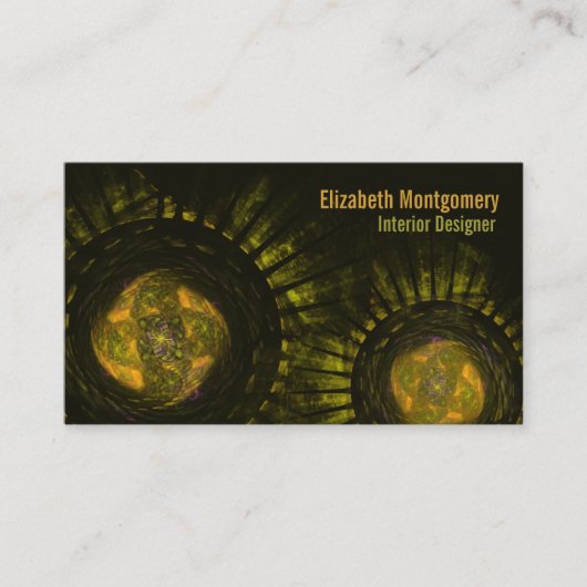 Abstrakte Rustikale Erde Tone Global Rays Visitenkarte (Vorderseite)