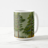 Abstrakte Rustikale Nordkiefer Kaffeetasse (VorderseiteRechts)