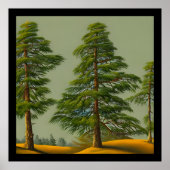 Abstrakte Rustikale Nordkiefer Poster (Vorne)