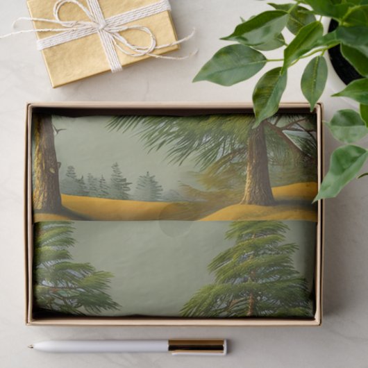 Abstrakte Rustikale Nordkiefer Seidenpapier (Geschenk)