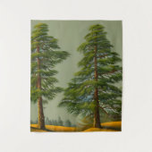 Abstrakte Rustikale Nordkiefer Wandteppich (Vorderseite)