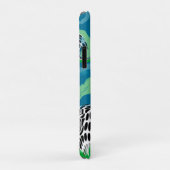 Abstrakte Sage Green und Blue, Black und White Dot Case-Mate iPhone Hülle (Hinten/Rechts)