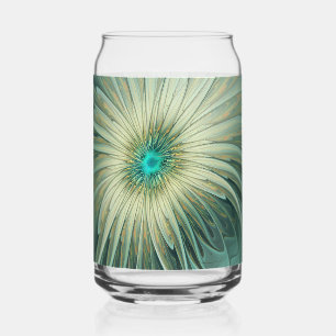 Abstrakte Sage-Grün Fantasy-Blumen-Fraktal-Kunst Dosenglas