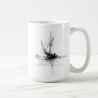 Abstrakte Sailboat Sketch Kaffeetasse