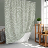 Abstrakte Salbei-Ziermuster Duschvorhang