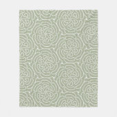 Abstrakte Salbei-Ziermuster Fleecedecke (Vorderseite)