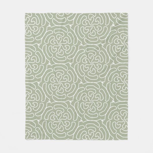 Abstrakte Salbei-Ziermuster Fleecedecke (Vorderseite)