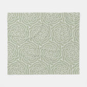 Abstrakte Salbei-Ziermuster Fleecedecke (Vorderseite (Horizontal))