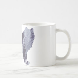 Abstrakte Samoyed-Silhouette Kaffeetasse