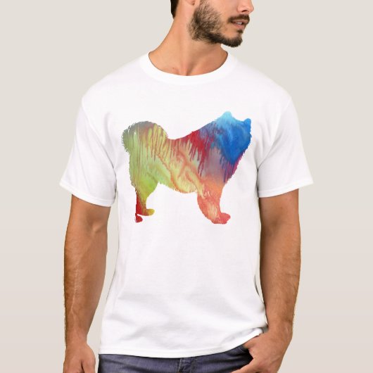Abstrakte Samoyed-Silhouette T-Shirt (Vorderseite)