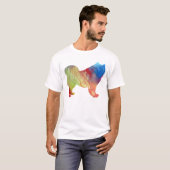 Abstrakte Samoyed-Silhouette T-Shirt (Vorne ganz)
