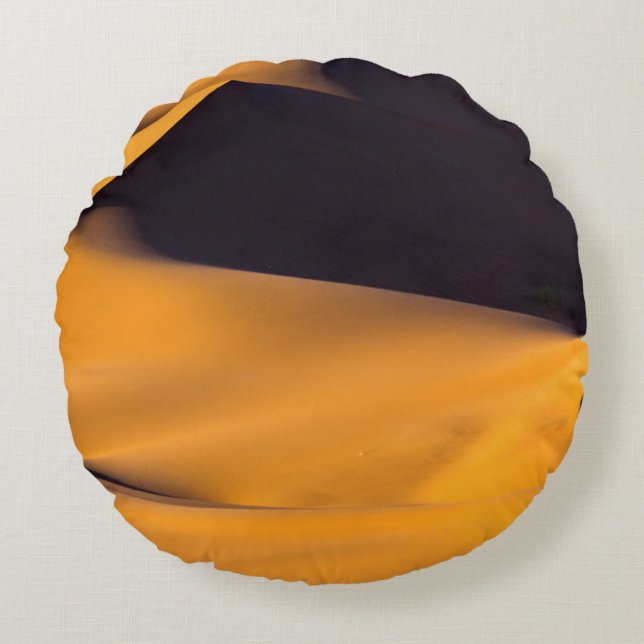 Abstrakte Sanddüne Rundes Kissen (Vorderseite)