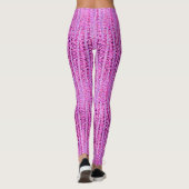 Abstrakte Satinstreifen und -punkte, Amethyst Lila Leggings (Rückseite)