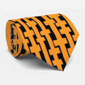 Abstrakte Säulen - Orange in Schwarz Krawatte (Gerollt)
