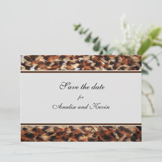 Abstrakte Save the Date-Karte Date (Stehend Vorderseite)