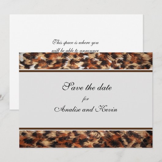 Abstrakte Save the Date-Karte Date (Vorne/Hinten)