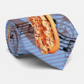 Abstrakte Saxophone-Krawatte Krawatte (Gerollt)