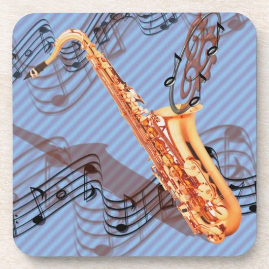 Abstrakte Saxophone-Untersetzer Untersetzer (Vorderseite)