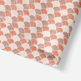 Abstrakte Scallop Waves in Orange, Beige und Braun Seidenpapier