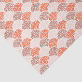 Abstrakte Scallop Waves in Orange, Beige und Braun Seidenpapier (Detail)