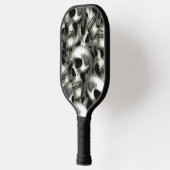 Abstrakte Schädel Gemustert Pickleball Paddel Schläger (Links)