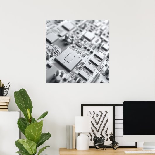 Abstrakte Schaltung Poster (Heimbüro)
