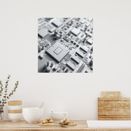 Abstrakte Schaltung Poster (Küche)