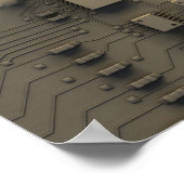 Abstrakte Schaltung Poster (Ecke)