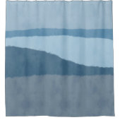 Abstrakte Schattierungen am Ufer des Blauen Duschv Duschvorhang (Vorderseite)