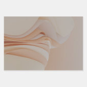 Abstrakte Schichten neutraler stilisierter Kunstwe Geschenkpapier Set (Vorderseite)