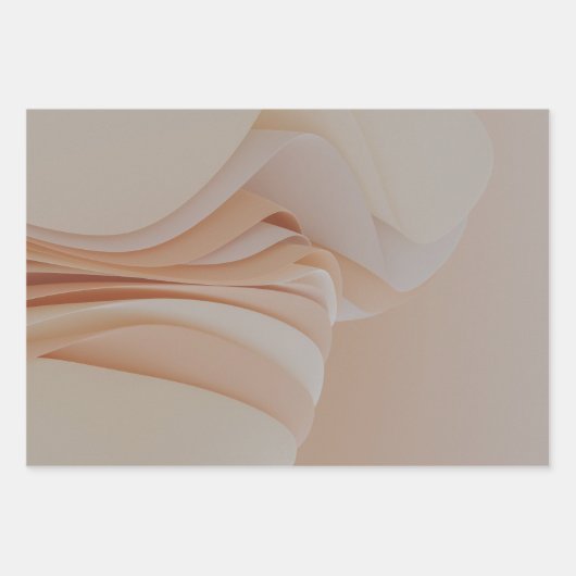 Abstrakte Schichten neutraler stilisierter Kunstwe Geschenkpapier Set (Vorderseite)